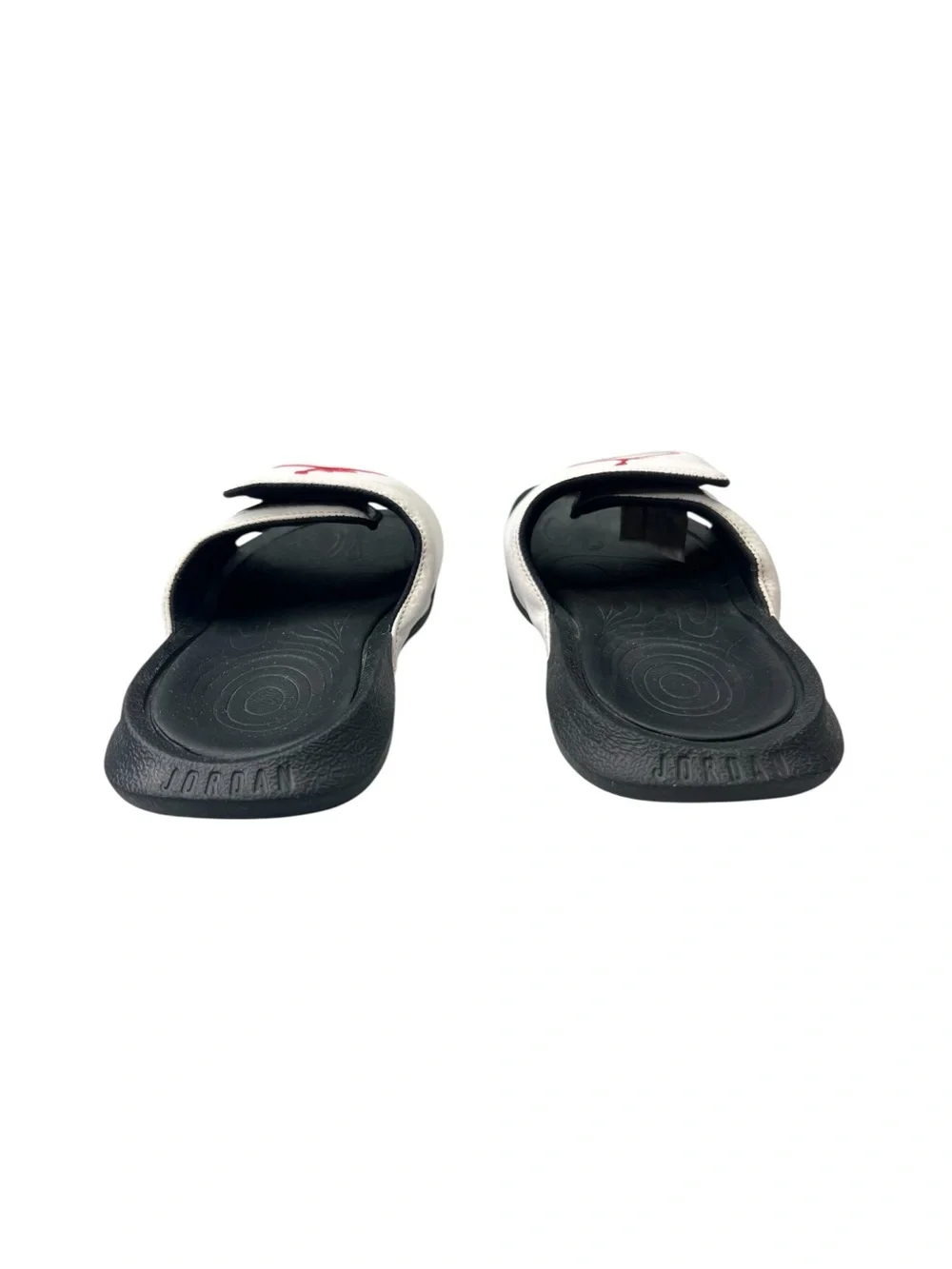 Jordan Air Jordan Hydro 6 Slides Jumpman White Gym Red Black 881473-101 Mens 9